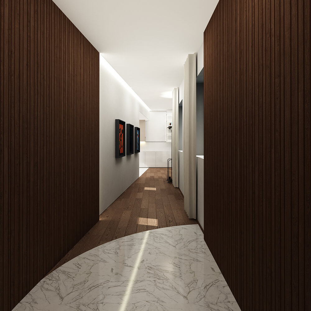 immagine progettazione corridoio appartamento